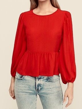 NEW! ❤️ Express Textured Chiffon Peplum Top